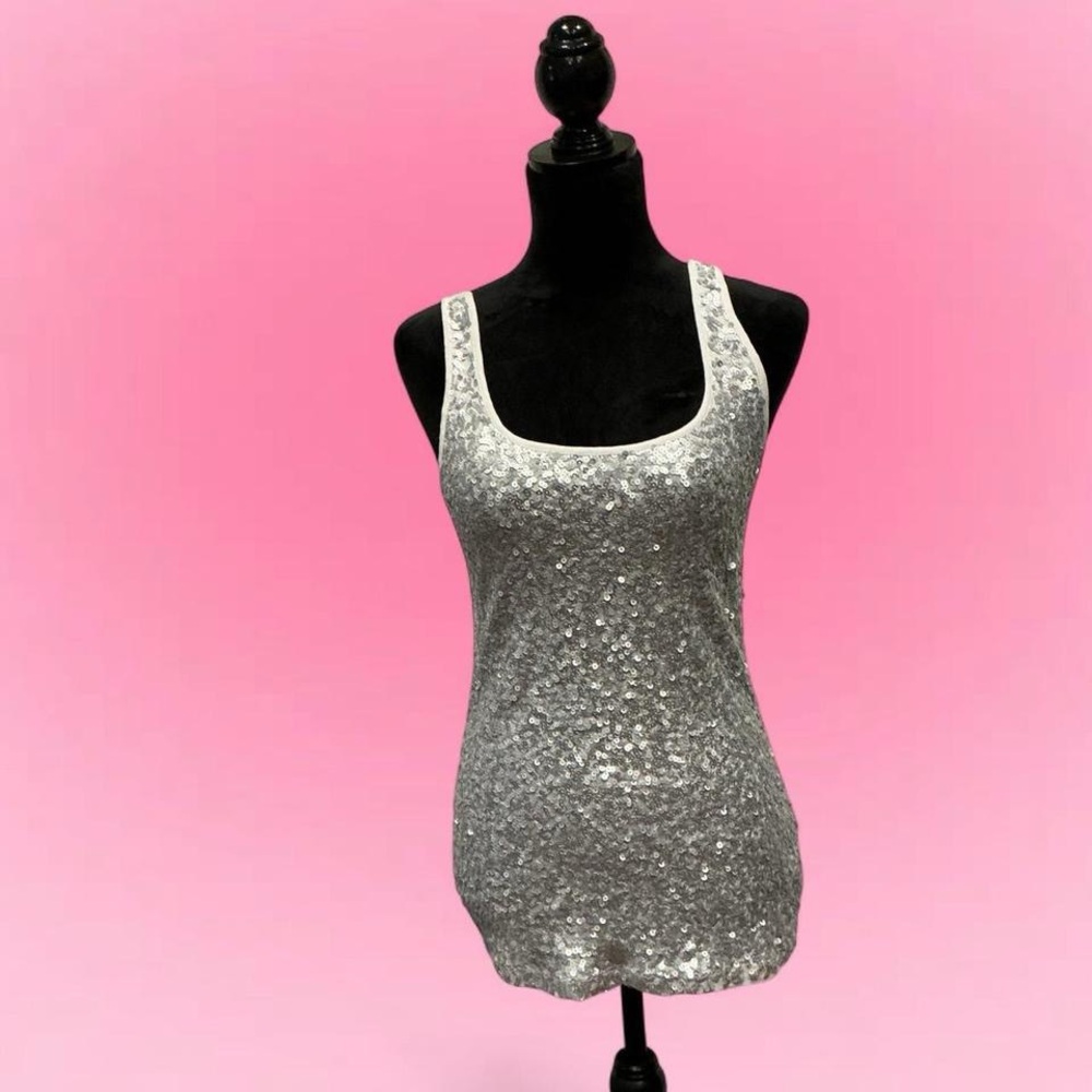 ⭐️Old Navy Silver Sequin Tank Top